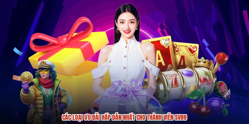 Các loại ưu đãi hấp dẫn nhất cho thành viên SV88
