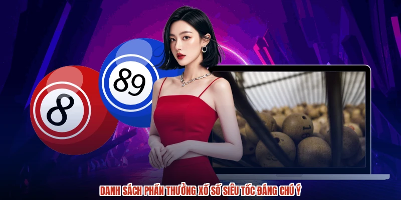 Danh sách phần thưởng xổ số siêu tốc đáng chú ý